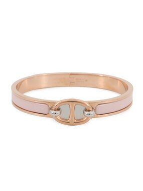Hermes Bracelet Chaine D'ancre Mini Click PM Rose Canda Pink Gold